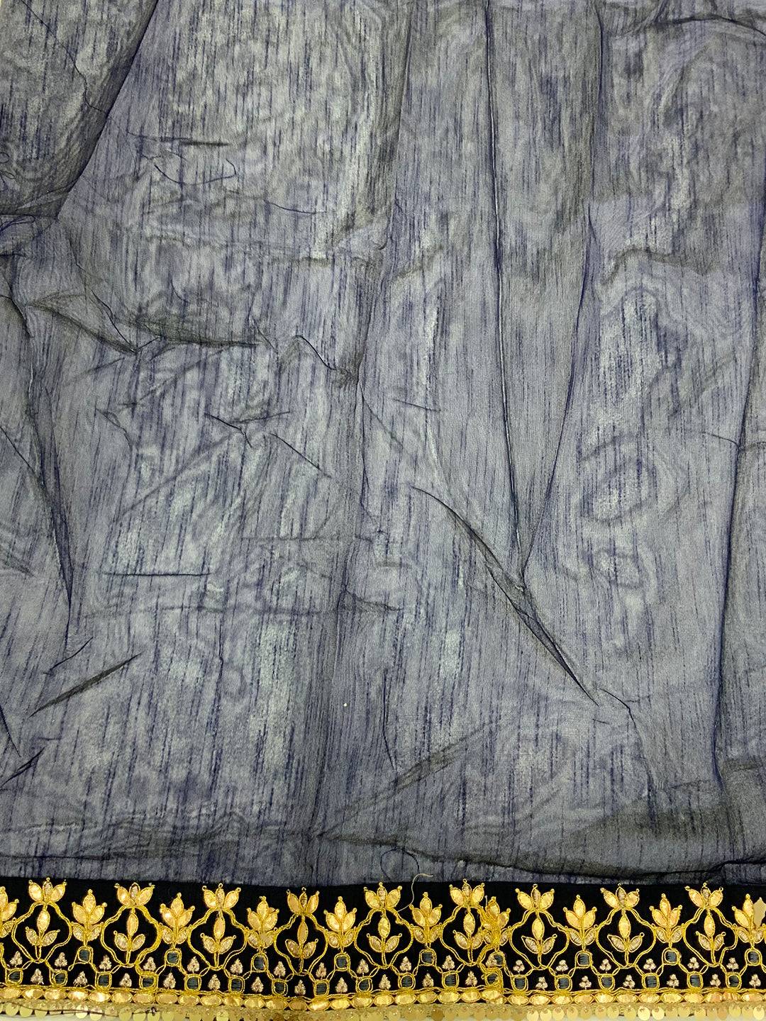 Radiance Bandhej Foil Work Saree