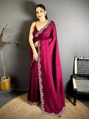 Radiant Diamond Zarkhond Chiffon Silk Saree