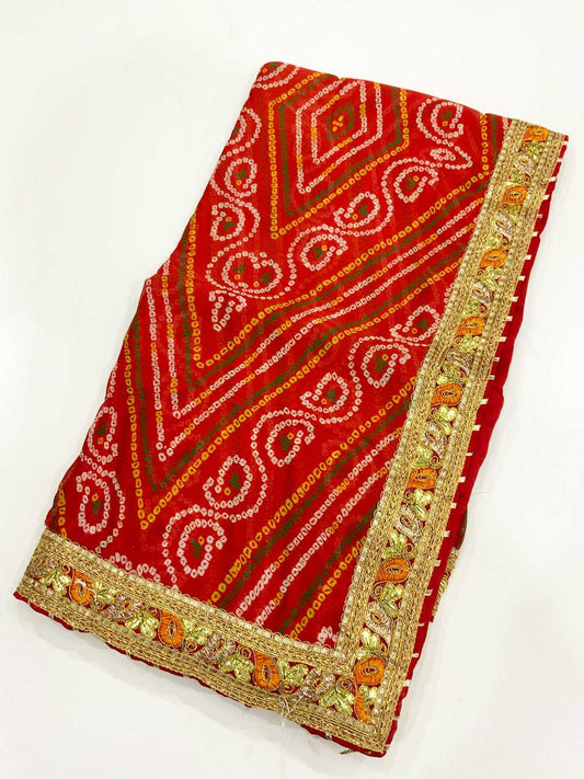 Celebration Chiffon Bandhej Saree