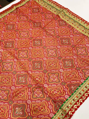 Ethereal Foil Bandhej Print Saree