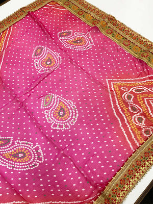 Regal Chinnon Bandhani Print Saree