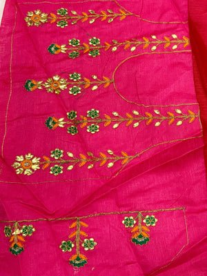 Stylish Ethnic Bandhej Chiffon Foil Saree