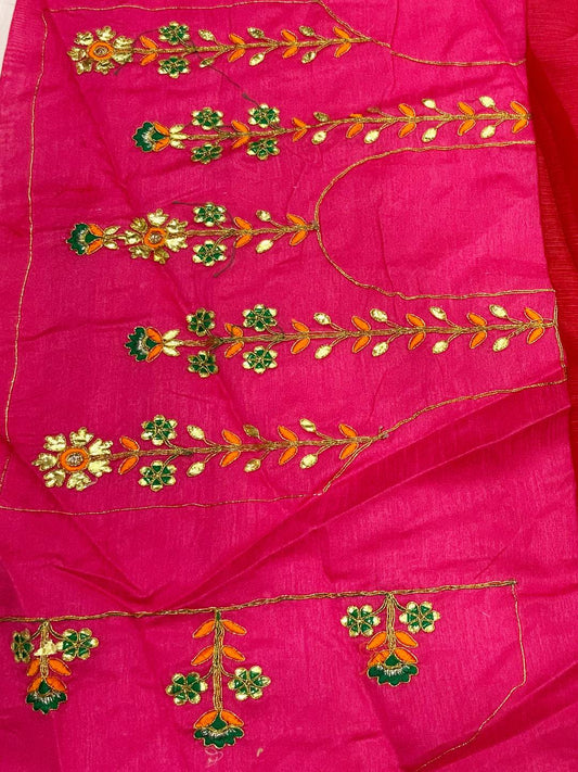 Stylish Ethnic Bandhej Chiffon Foil Saree