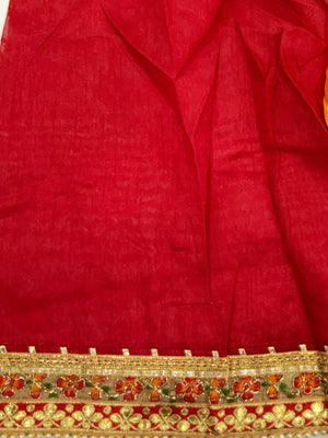 Regal Chinnon Foil Work Saree