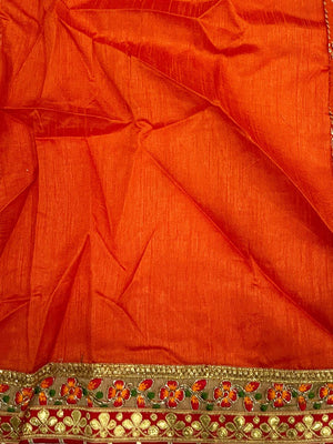 Stylish Chiffon Foil Work Ethnic Bandhej Saree