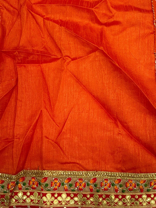 Stylish Chiffon Foil Work Ethnic Bandhej Saree