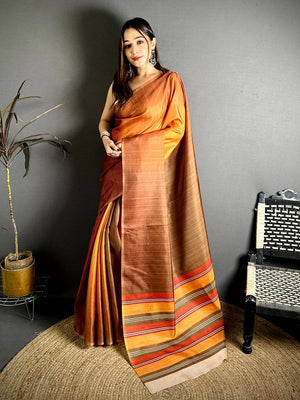 Exclusive Small Motif Soft Tussar Saree