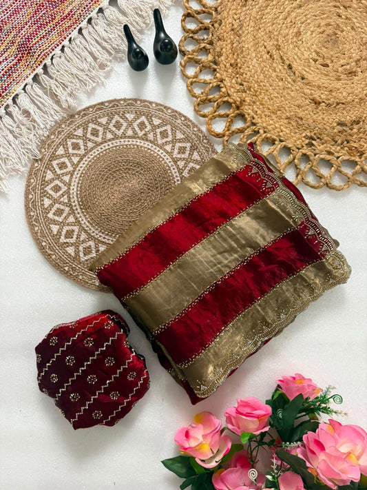 silk saree and treading design
